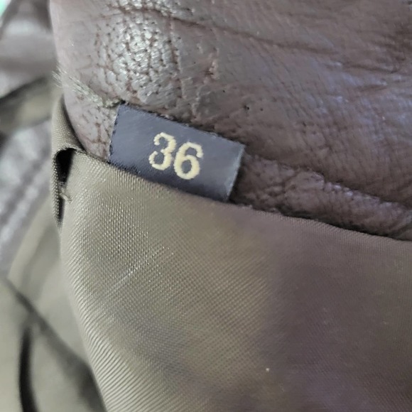 Vintage Birdy Brown Leather Shorts Size 36 - Picture 10 of 10